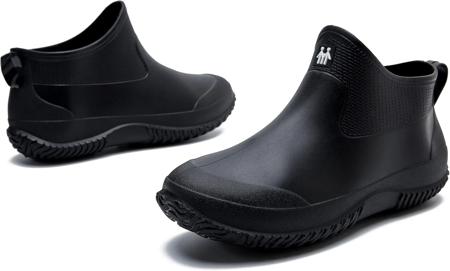 fereshte Men's Ankle Rain Boots Waterproof PVC Short Garden Boots