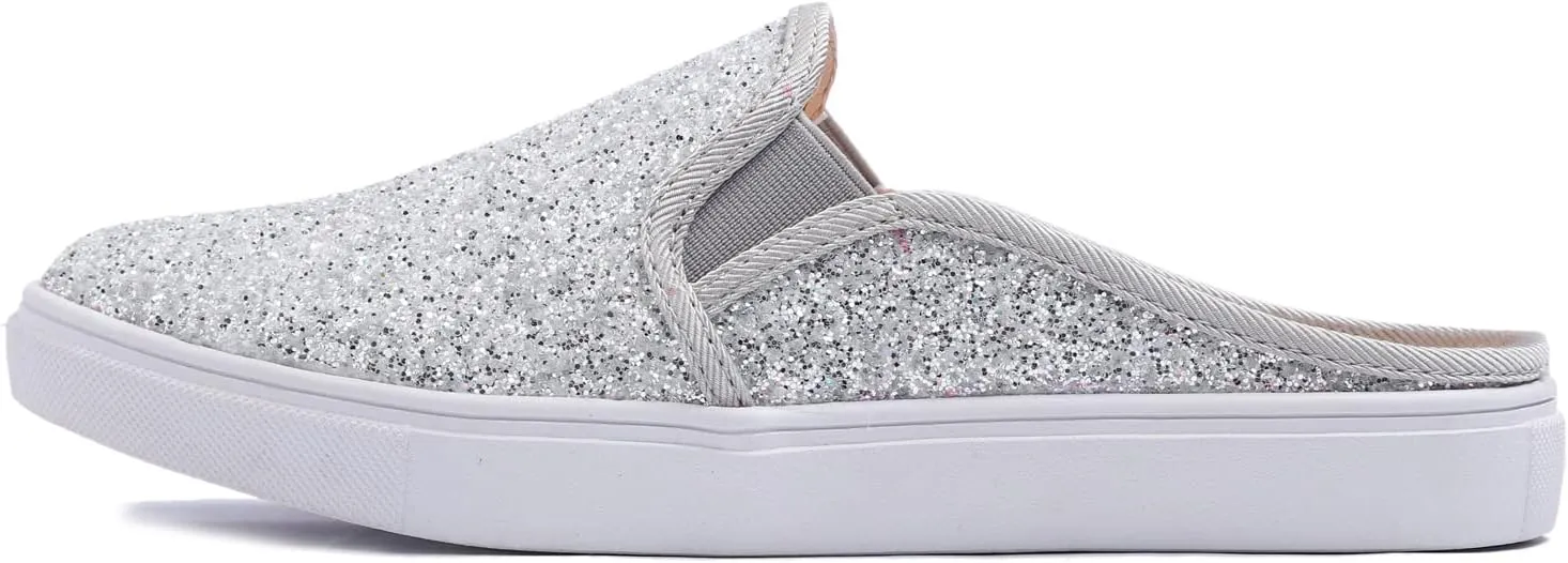 FEVERSOLE Women's Sport Mules Slip On Loafers Fashion Backless Sneakers