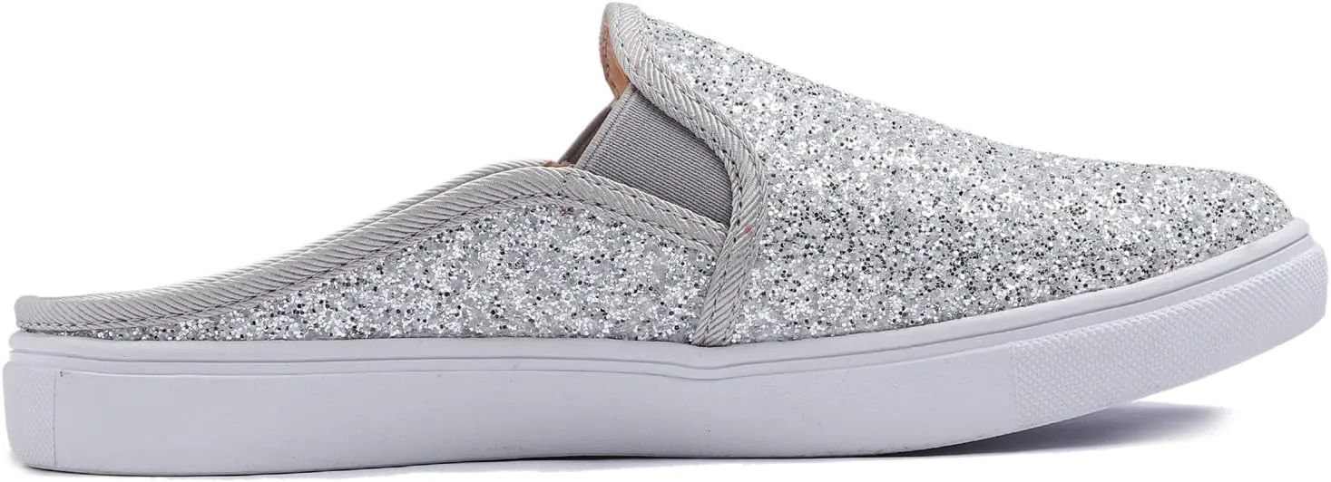 FEVERSOLE Women's Sport Mules Slip On Loafers Fashion Backless Sneakers