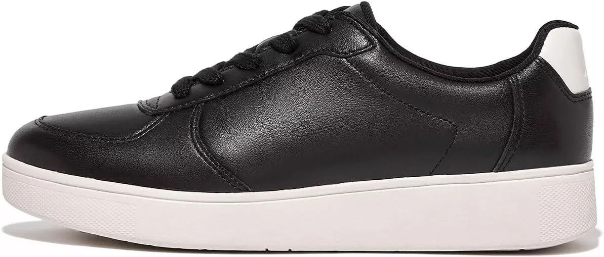 FitFlop Womens Rally Leather/Suede Panel Sneakers