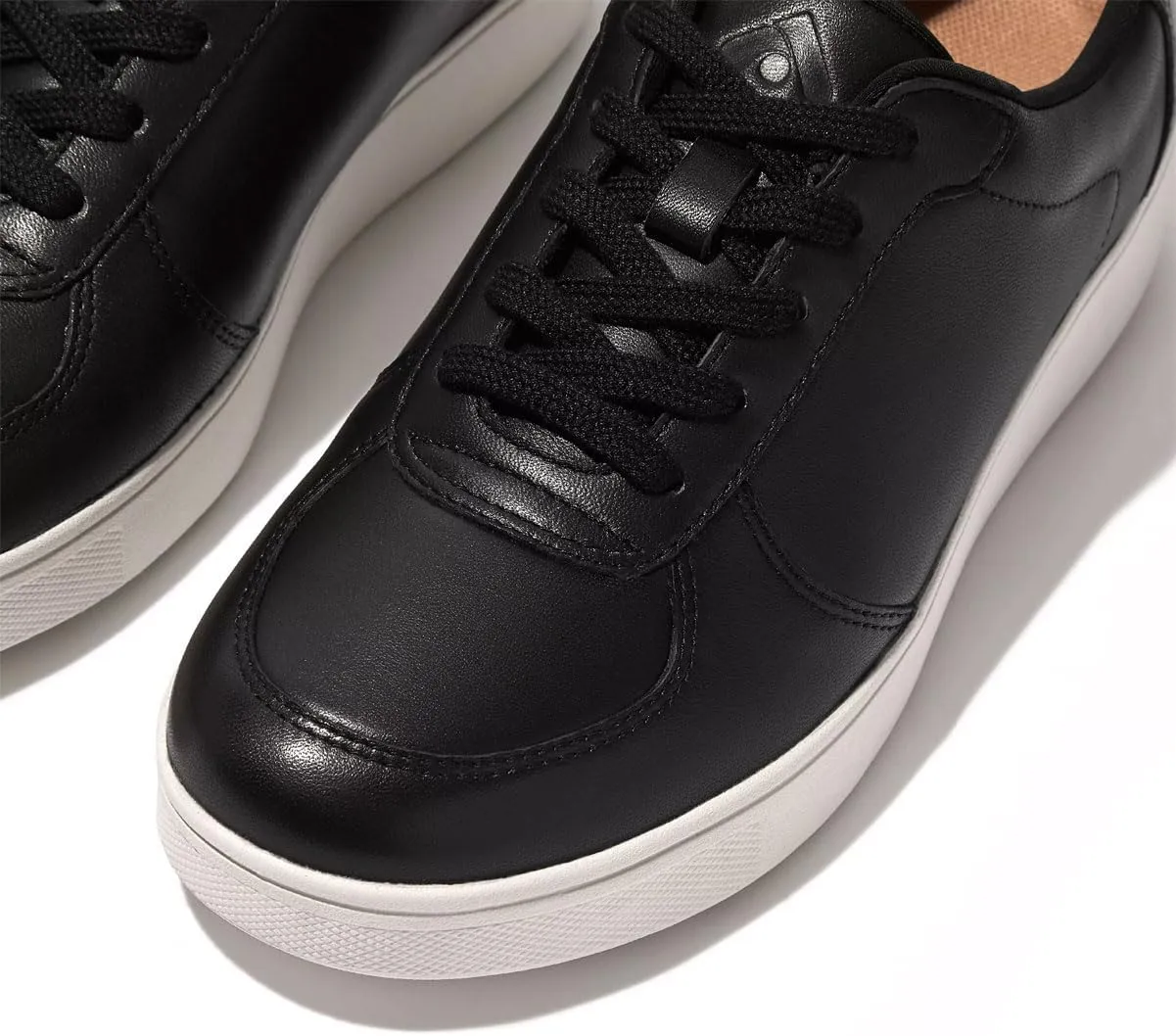 FitFlop Womens Rally Leather/Suede Panel Sneakers