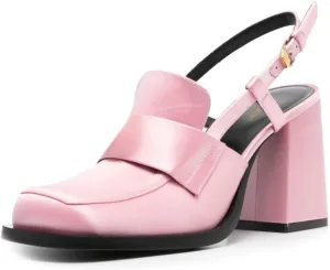 FOWT Women Platform Square Toe Loafers Chunky High Heel Slingback Pumps Slip on Daily Street Shoes Size 4-16 US