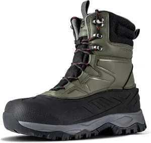 FREE SOLDIER Snow Boots for Men Winter Waterproof Non-slip Flock Outdoor Hiking Work Boots