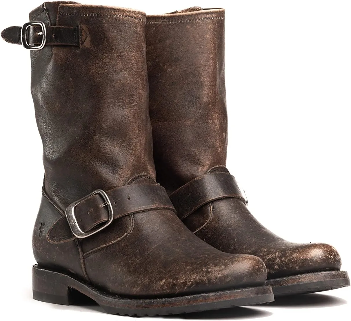 Frye Veronica Short Boots for Women Made from Full-Grain Leather with Antique Metal Hardware, Goodyear Welt Construction, and Rubber Lug Soles – 6 ¾” Shaft Height