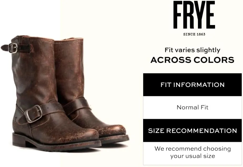 Frye Veronica Short Boots for Women Made from Full-Grain Leather with Antique Metal Hardware, Goodyear Welt Construction, and Rubber Lug Soles – 6 ¾” Shaft Height