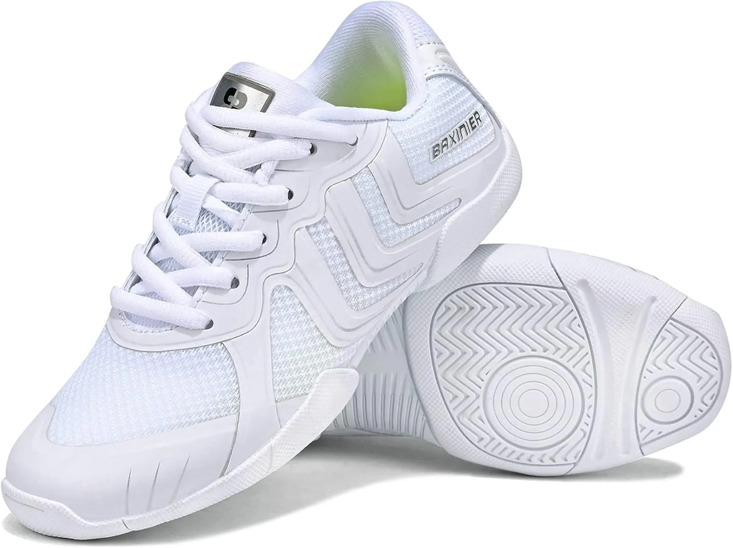 Girls White Cheer Shoes Youth Competition Cheerleading Dance Sneakers Breathable Athletic Training Tennis
