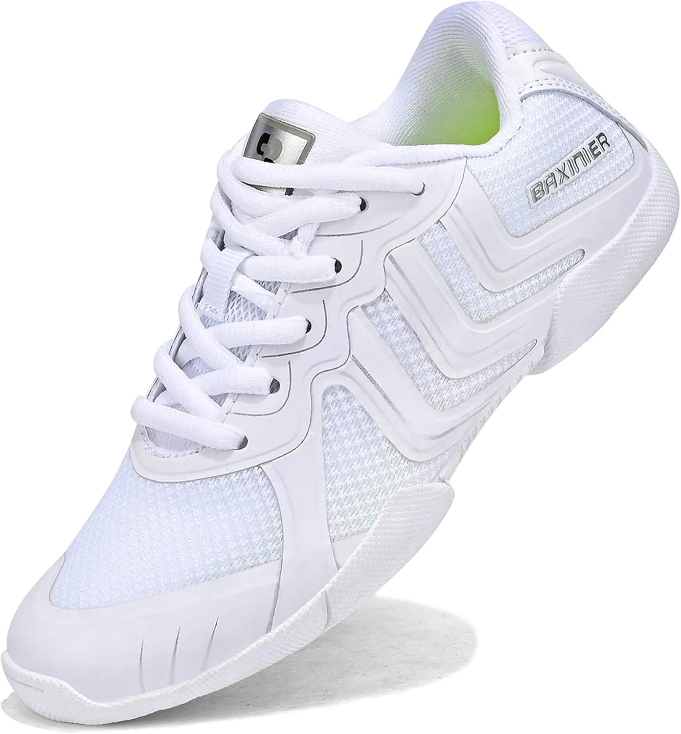 Girls White Cheer Shoes Youth Competition Cheerleading Dance Sneakers Breathable Athletic Training Tennis