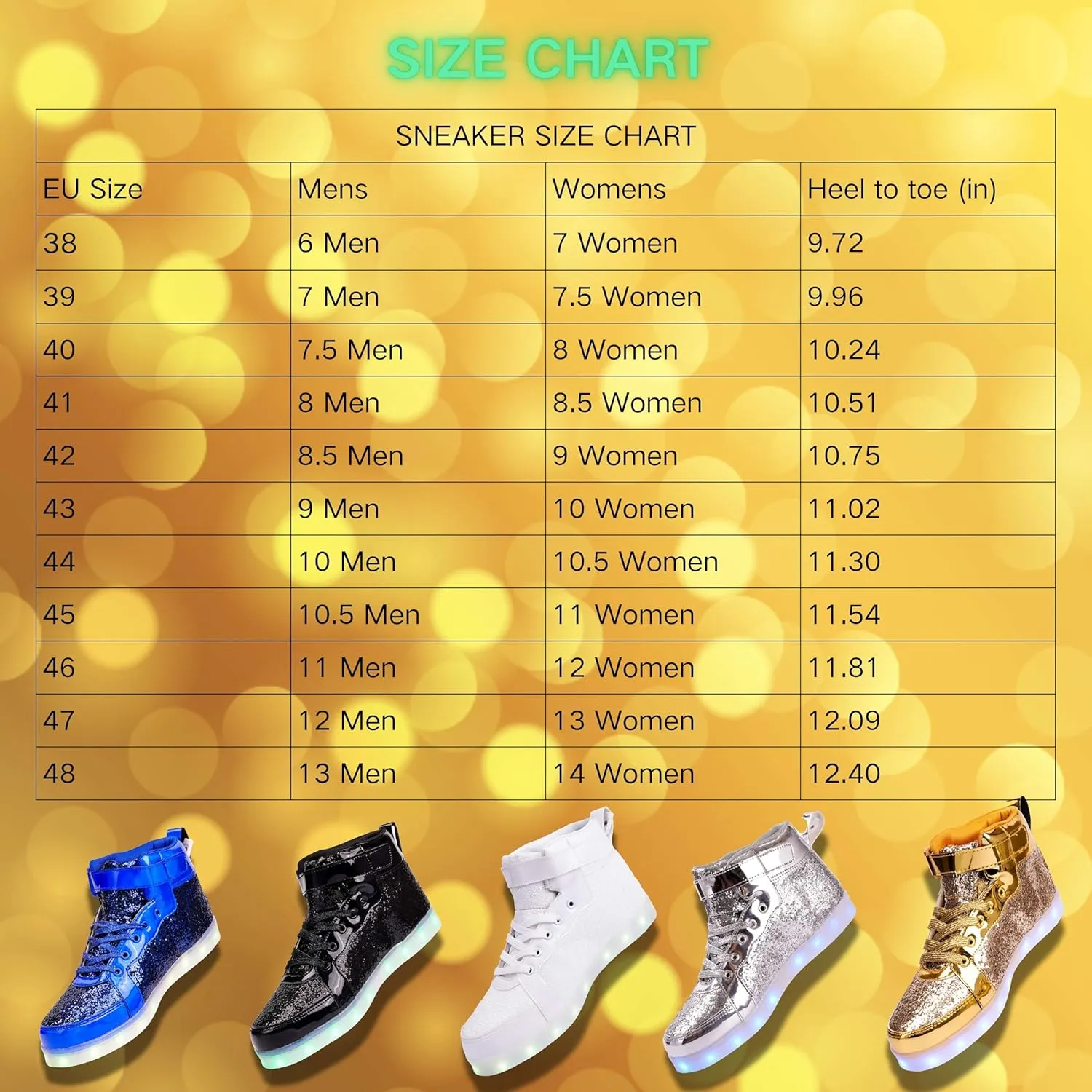 Glitter Led Shoes Light Up Shoes High Top Sneakers for Women Men Flashing Dancing Shoes for Halloween Christmas Party with USB Charging