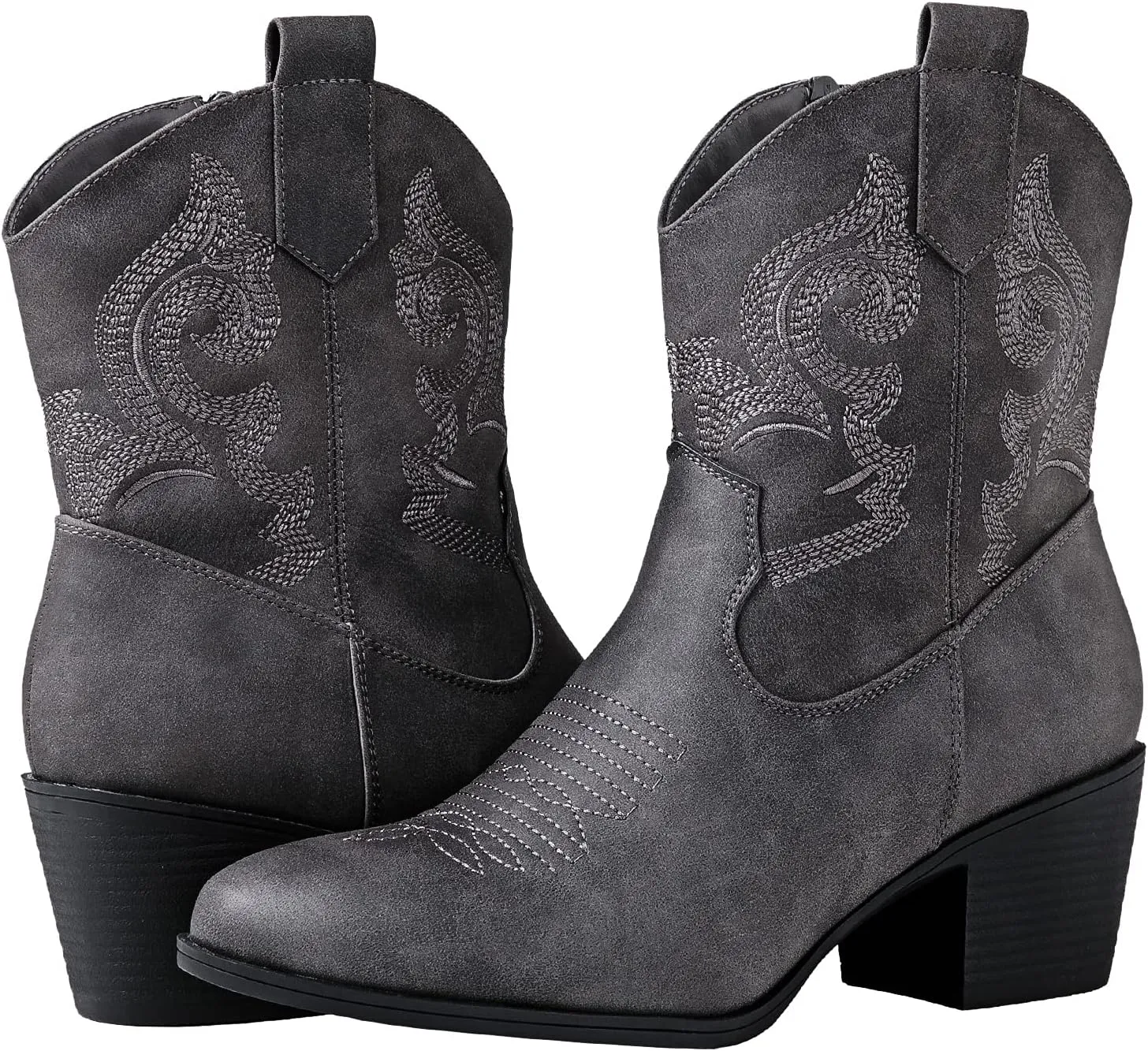 GLOBALWIN Women's The Western Wear Fashion Cowboy Cowgirl Free Birds Country Concert Disco Outfits Low Heel Walking Boots For Ladies