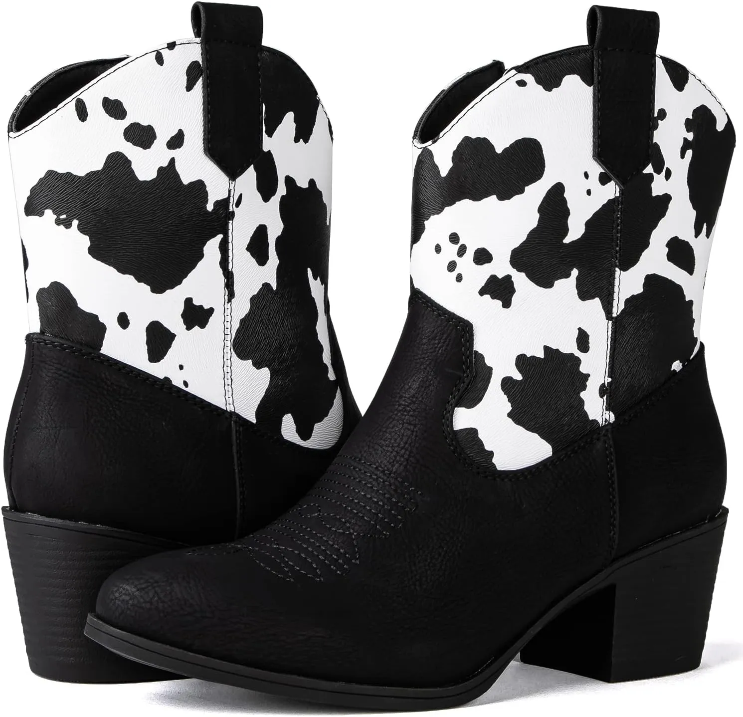 GLOBALWIN Women's The Western Wear Fashion Cowboy Cowgirl Free Birds Country Concert Disco Outfits Low Heel Walking Boots For Ladies