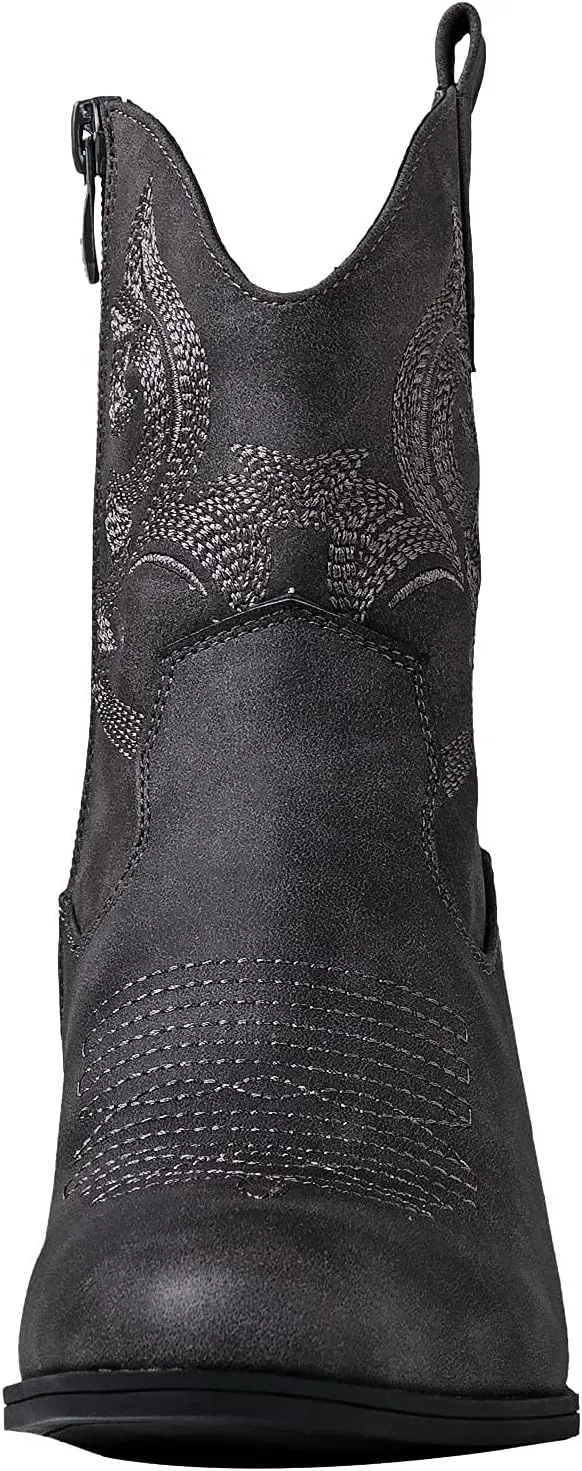 GLOBALWIN Women's The Western Wear Fashion Cowboy Cowgirl Free Birds Country Concert Disco Outfits Low Heel Walking Boots For Ladies