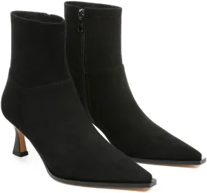 Goiphrri Women's Ankle Boots - Stiletto High Heel, Pointed Toe, Short, Side Zipper, Dress Boots - Elastic, Fashion, Trendy