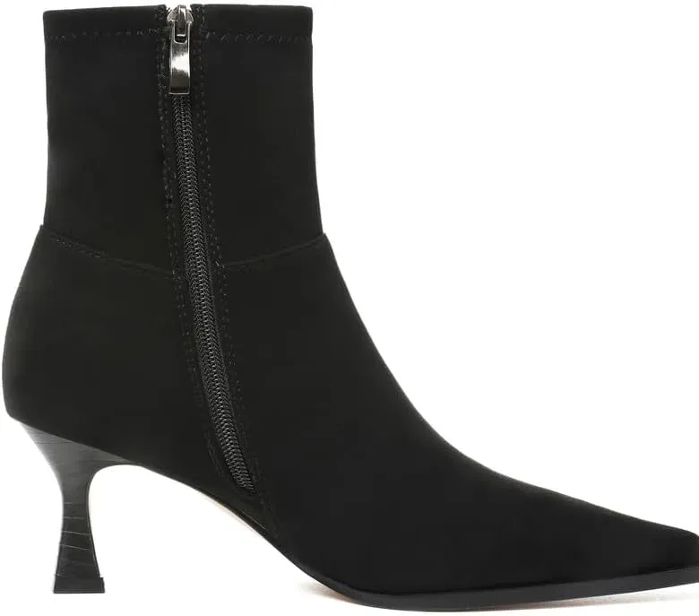 Goiphrri Women's Ankle Boots - Stiletto High Heel, Pointed Toe, Short, Side Zipper, Dress Boots - Elastic, Fashion, Trendy