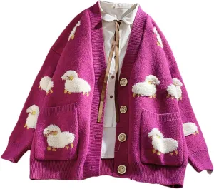 Gothic Sweater Harajuku Cardigan Sweater Sports Leisure Trend Warm Sweater Street Lazy Jacquard Hip Hop
