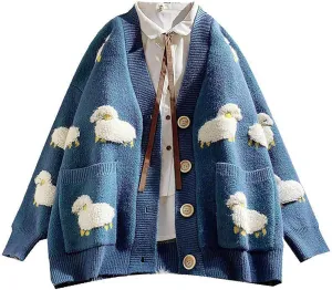 Gothic Sweater Harajuku Cardigan Sweater Sports Leisure Trend Warm Sweater Street Lazy Jacquard Hip Hop