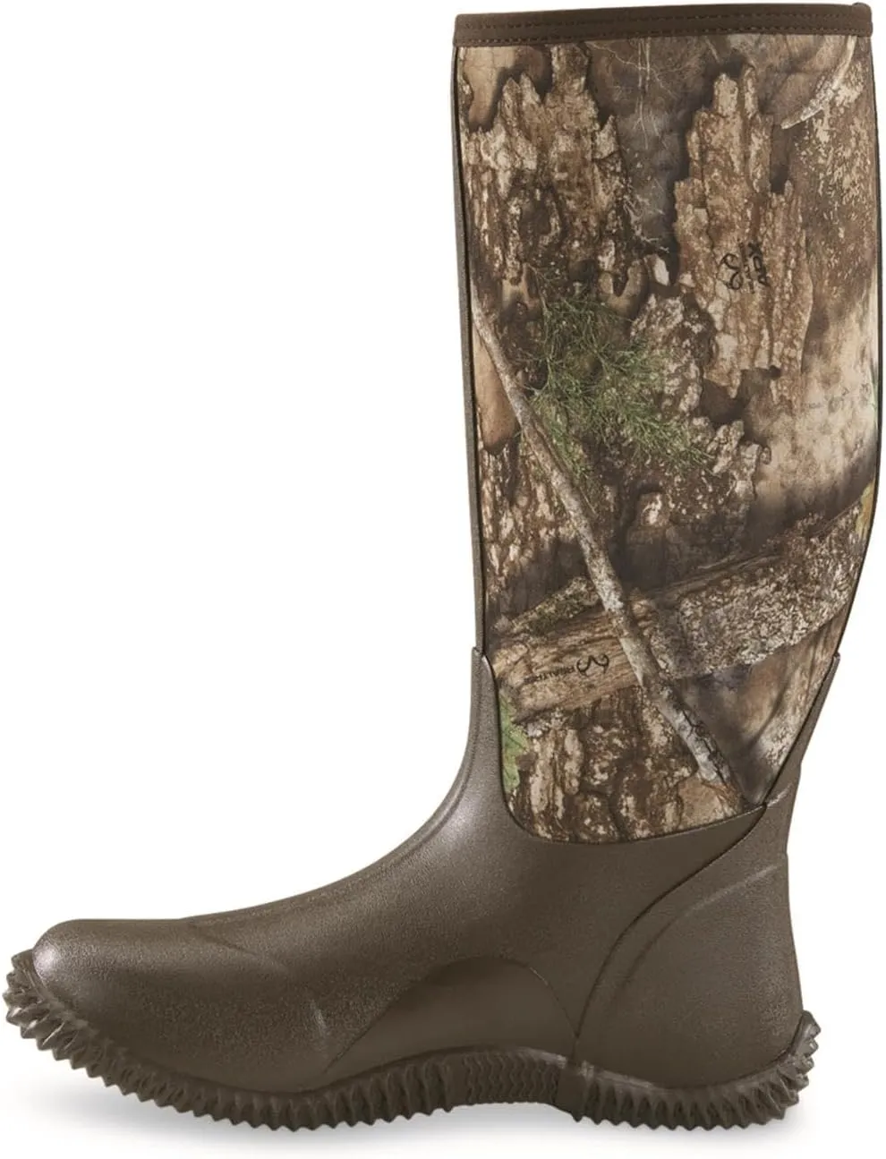 Guide Gear Men’s High Camo Bogger Rubber Boots, Waterproof Rain Hunting Shoes