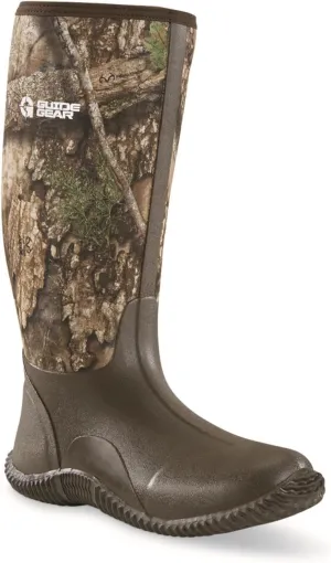 Guide Gear Men’s High Camo Bogger Rubber Boots, Waterproof Rain Hunting Shoes