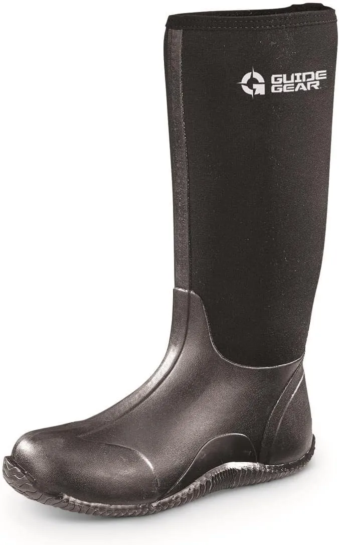 Guide Gear Men’s High Waterproof Rubber Boots for Rain, Mud, Fishing, Hunting