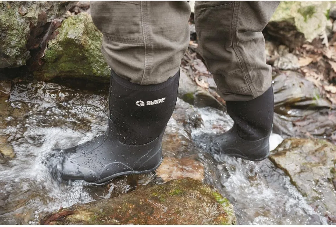 Guide Gear Men’s High Waterproof Rubber Boots for Rain, Mud, Fishing, Hunting