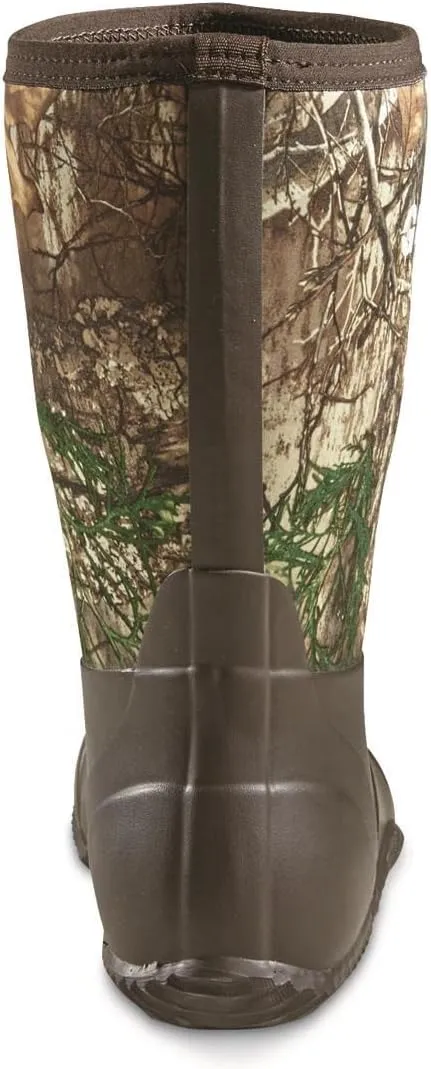 Guide Gear Men’s Mid Camo Bogger Rubber Boots Waterproof Rain Hunting Shoes
