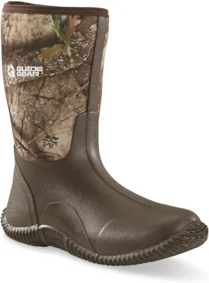 Guide Gear Men’s Mid Camo Bogger Rubber Boots Waterproof Rain Hunting Shoes