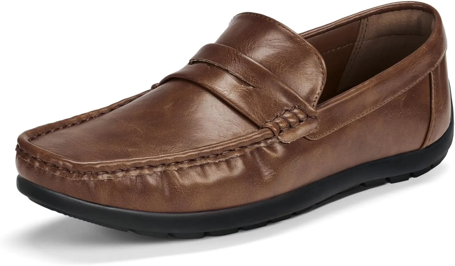 HEEZ Men's Loafers Slip On Shoes Penny Loafers Dress Shoes Leather Casual Driving Boat Shoes for Men