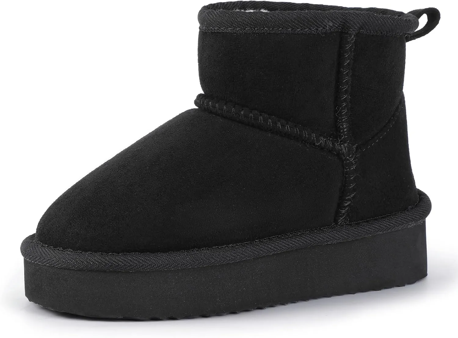 Hehainom Girls Boys Snow Boots Faux Fur Lined Warm Shoes for Toddler Little Big Kid Winter Ankle Boots