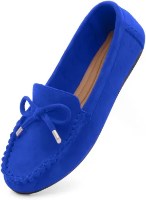 Herstyle Canal Women's Penny Loafers - Slip-On Flat Shoes, Driving Moccasins for Business Casual & Work, Comfortable Flats with Cushioned Footbed, Round Toe & Bow Knot