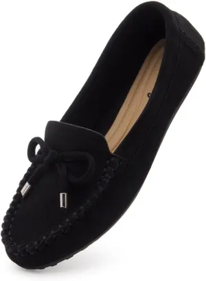 Herstyle Canal Women's Penny Loafers - Slip-On Flat Shoes, Driving Moccasins for Business Casual & Work, Comfortable Flats with Cushioned Footbed, Round Toe & Bow Knot