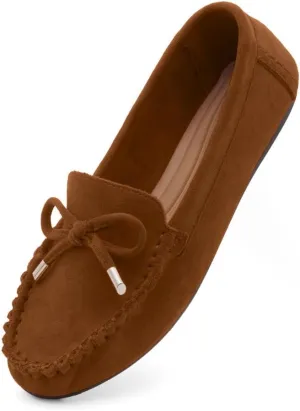 Herstyle Canal Women's Penny Loafers - Slip-On Flat Shoes, Driving Moccasins for Business Casual & Work, Comfortable Flats with Cushioned Footbed, Round Toe & Bow Knot