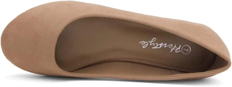 Herstyle Ever Memory Women's Ballet Flats Dressy Flat Shoes Almond Toe Ballerina Comfortable Slip-On Casual Flats for Daily Wear Work Office and Party