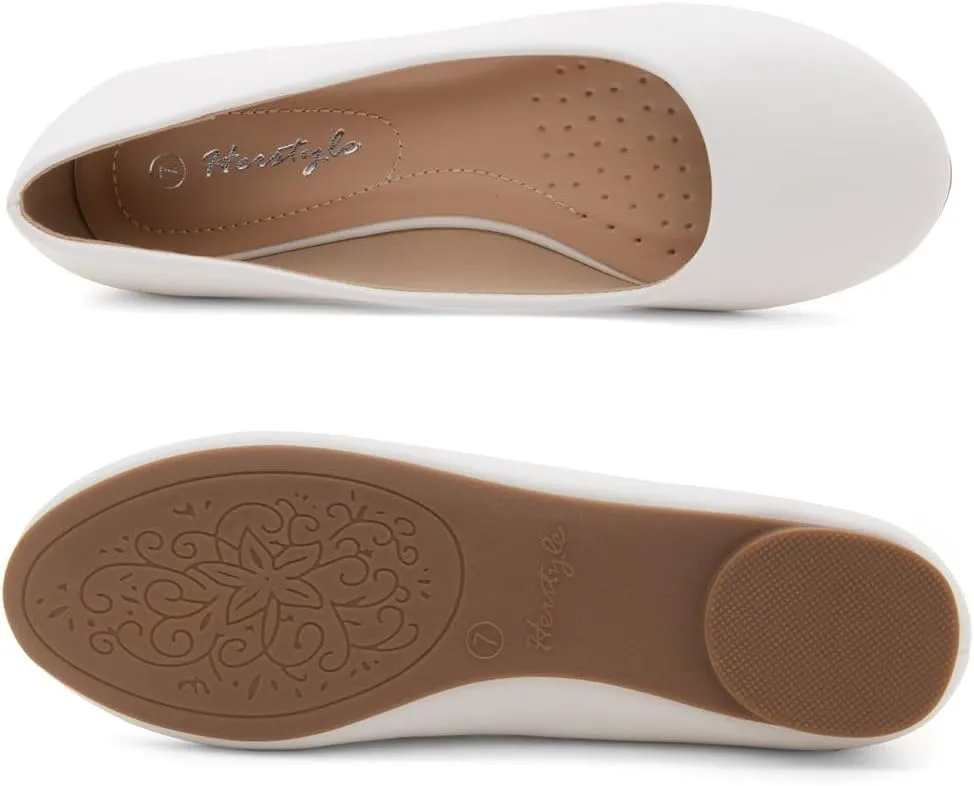 Herstyle Ever Memory Women's Ballet Flats Dressy Flat Shoes Almond Toe Ballerina Comfortable Slip-On Casual Flats for Daily Wear Work Office and Party