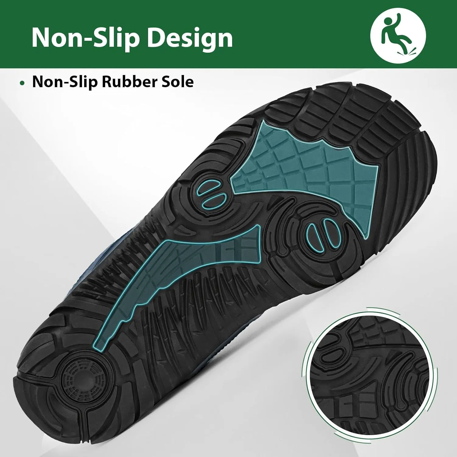 Hike Winter Barefoot Shoes Women Men, Winter Snow Boots Minimalist Suede Slouchy Shoes Waterproof & Wide Toe Box & Non-Slip Running Walking Boots Sneakers
