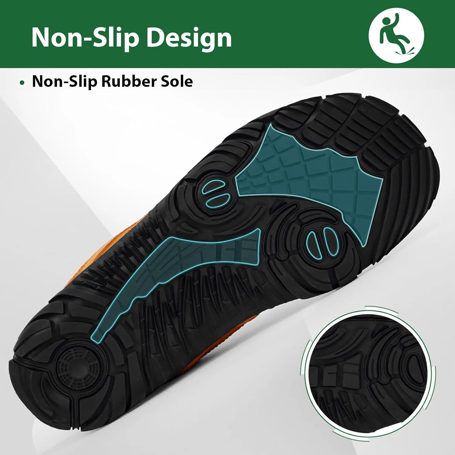 Hike Winter Barefoot Shoes Women Men, Winter Snow Boots Minimalist Suede Slouchy Shoes Waterproof & Wide Toe Box & Non-Slip Running Walking Boots Sneakers