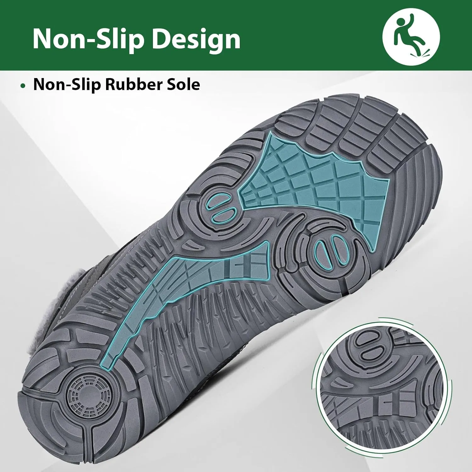 Hike Winter Barefoot Shoes Women Men, Winter Snow Boots Minimalist Suede Slouchy Shoes Waterproof & Wide Toe Box & Non-Slip Running Walking Boots Sneakers