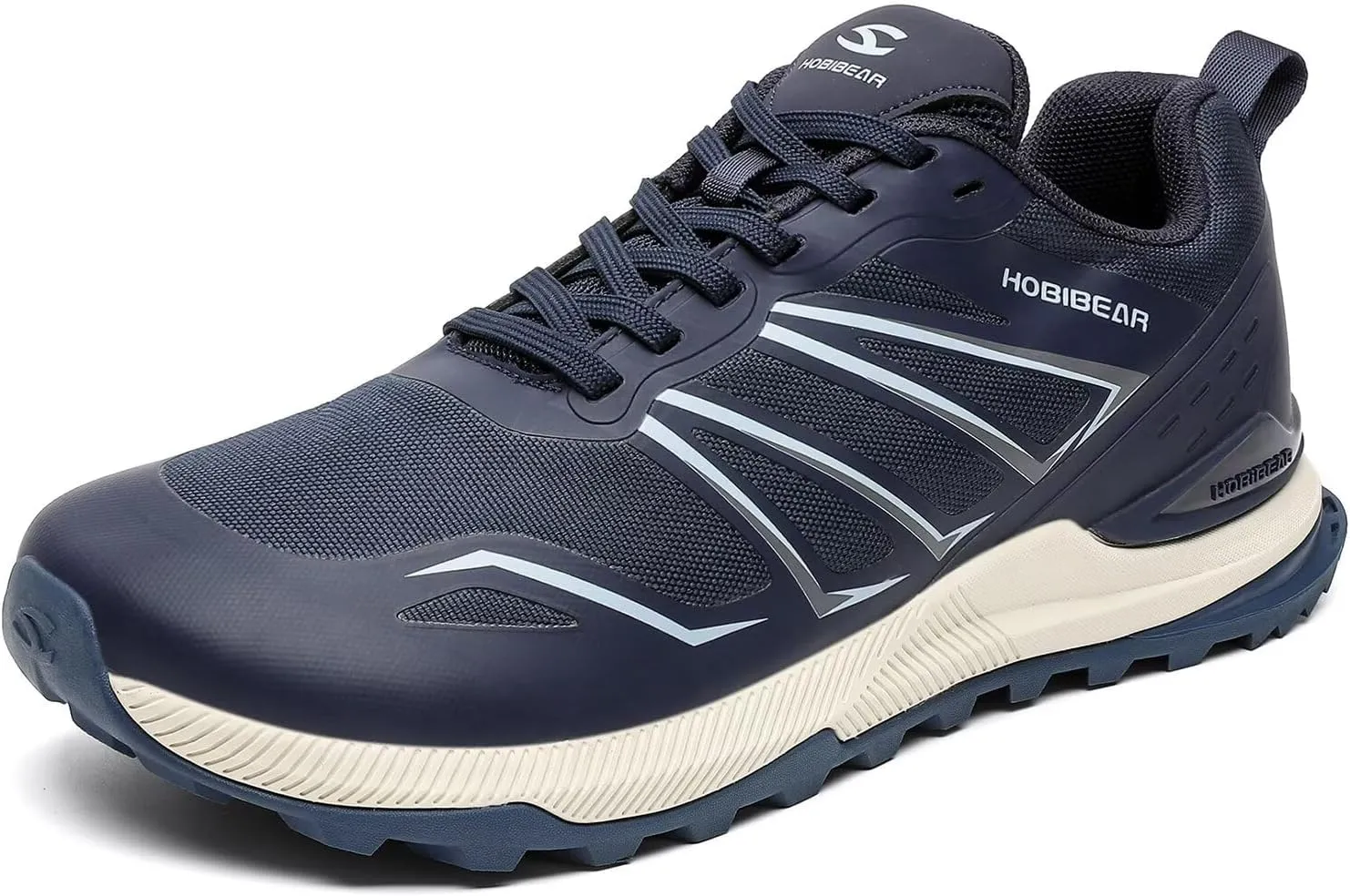 HOBIBEAR Men's Trail Running Shoes | Wide Toe | Trekking | Non-Slip Hiking Sneakers