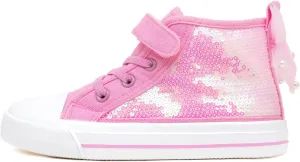 HugRain Toddler Girls Kids Sparkle Fashion Outdoor Walking Sneakers