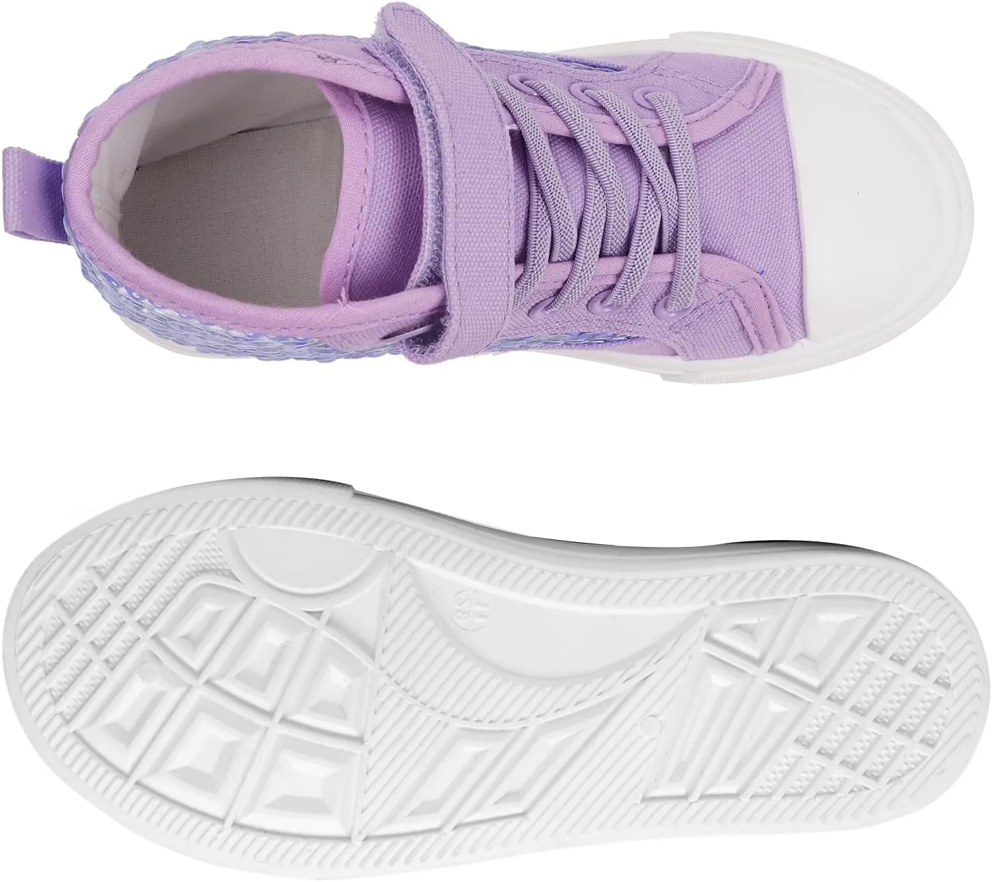 HugRain Toddler Girls Kids Sparkle Fashion Outdoor Walking Sneakers
