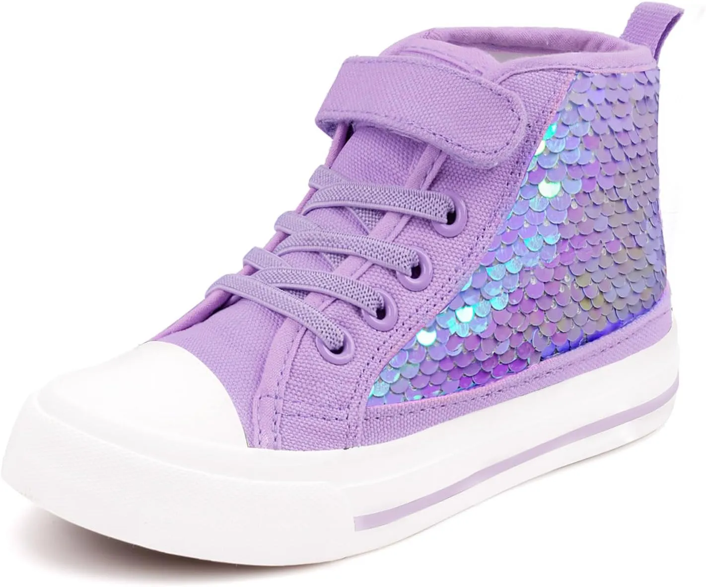 HugRain Toddler Girls Kids Sparkle Fashion Outdoor Walking Sneakers