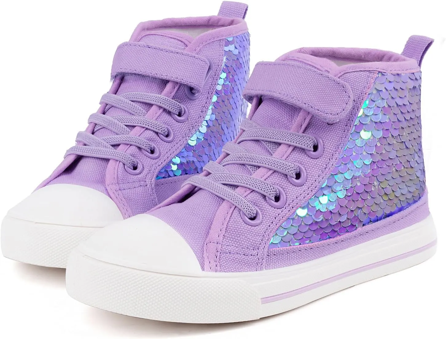 HugRain Toddler Girls Kids Sparkle Fashion Outdoor Walking Sneakers
