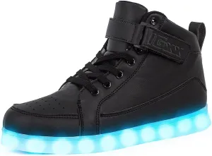 IGxx LED Light Up High Top Sneakers - USB Rechargeable, Glowing, Flashing Shoes for Men, Women & Kids
