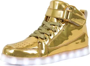 IGxx LED Light Up High Top Sneakers - USB Rechargeable, Glowing, Flashing Shoes for Men, Women & Kids