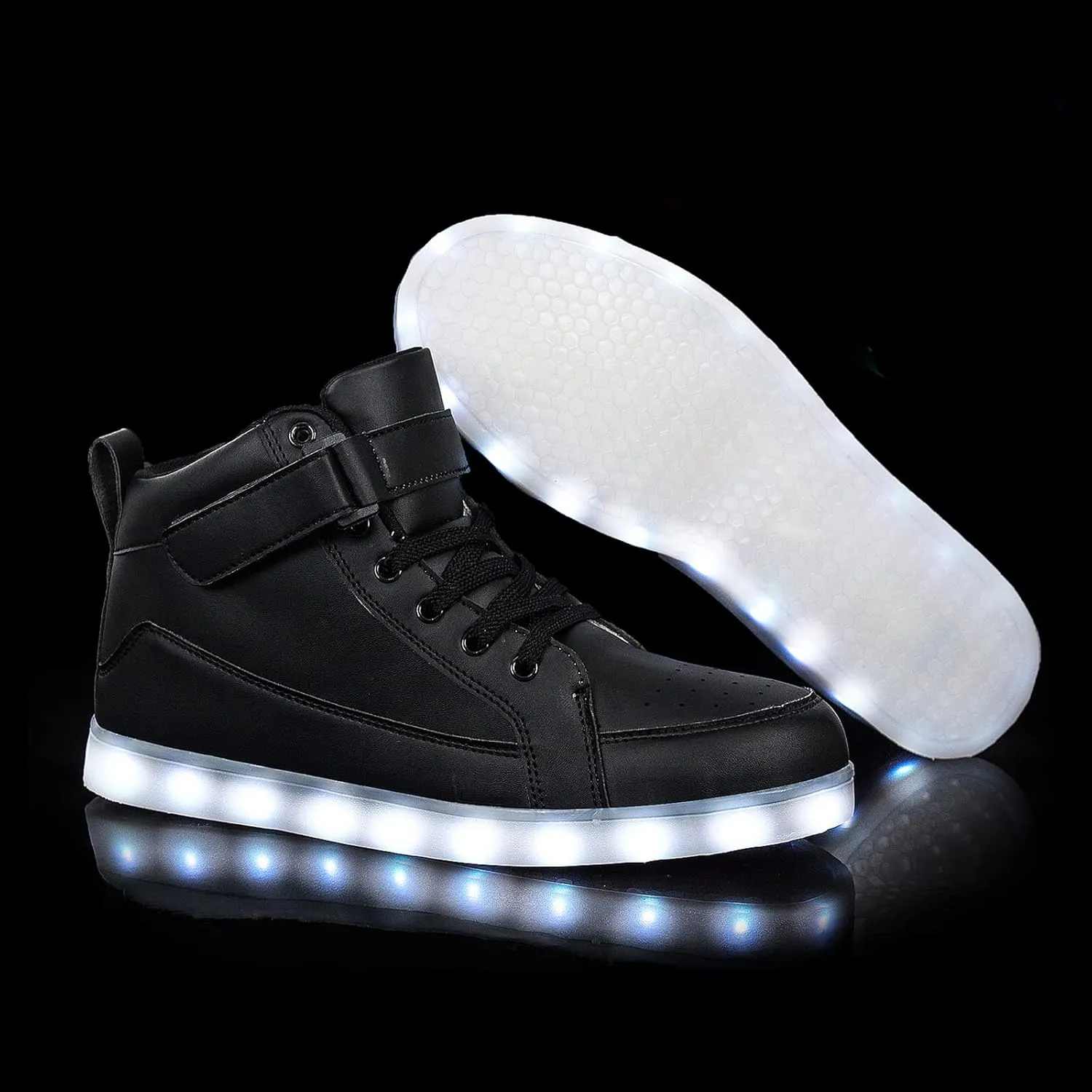 IGxx LED Light Up High Top Sneakers - USB Rechargeable, Glowing, Flashing Shoes for Men, Women & Kids