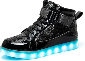 IGxx LED Light Up High Top Sneakers - USB Rechargeable, Glowing, Flashing Shoes for Men, Women & Kids