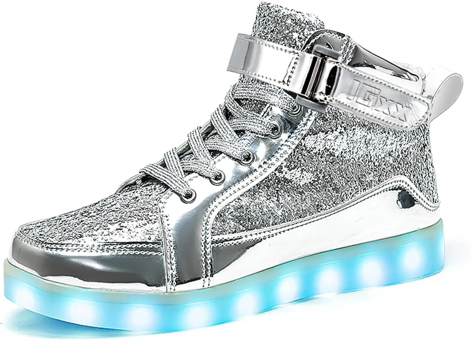 IGxx LED Light Up High Top Sneakers - USB Rechargeable, Glowing, Flashing Shoes for Men, Women & Kids