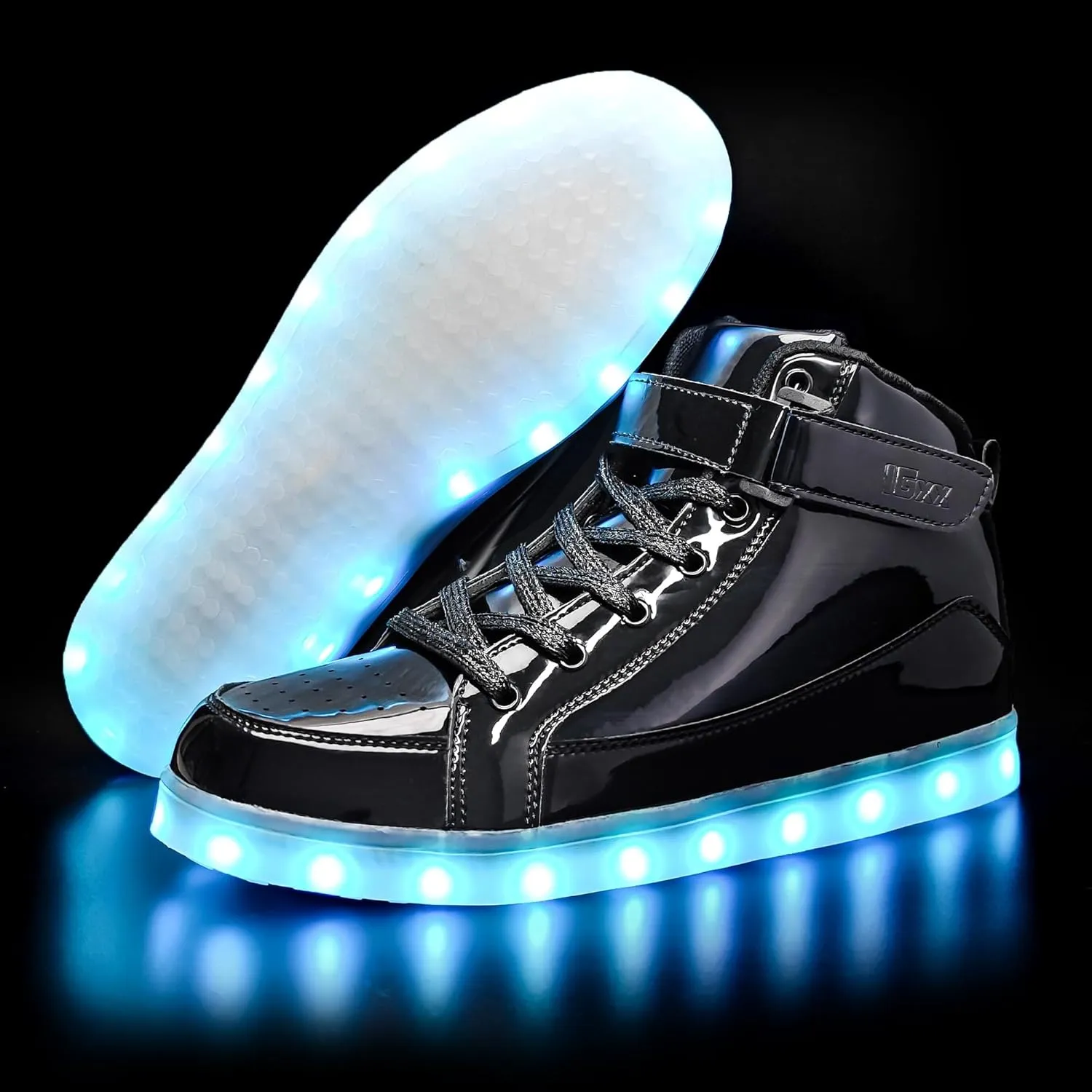 IGxx LED Light Up High Top Sneakers - USB Rechargeable, Glowing, Flashing Shoes for Men, Women & Kids