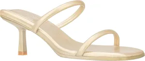 ILLUDE Women's Mules Square Toe Two Strap Low Heeled Sandals