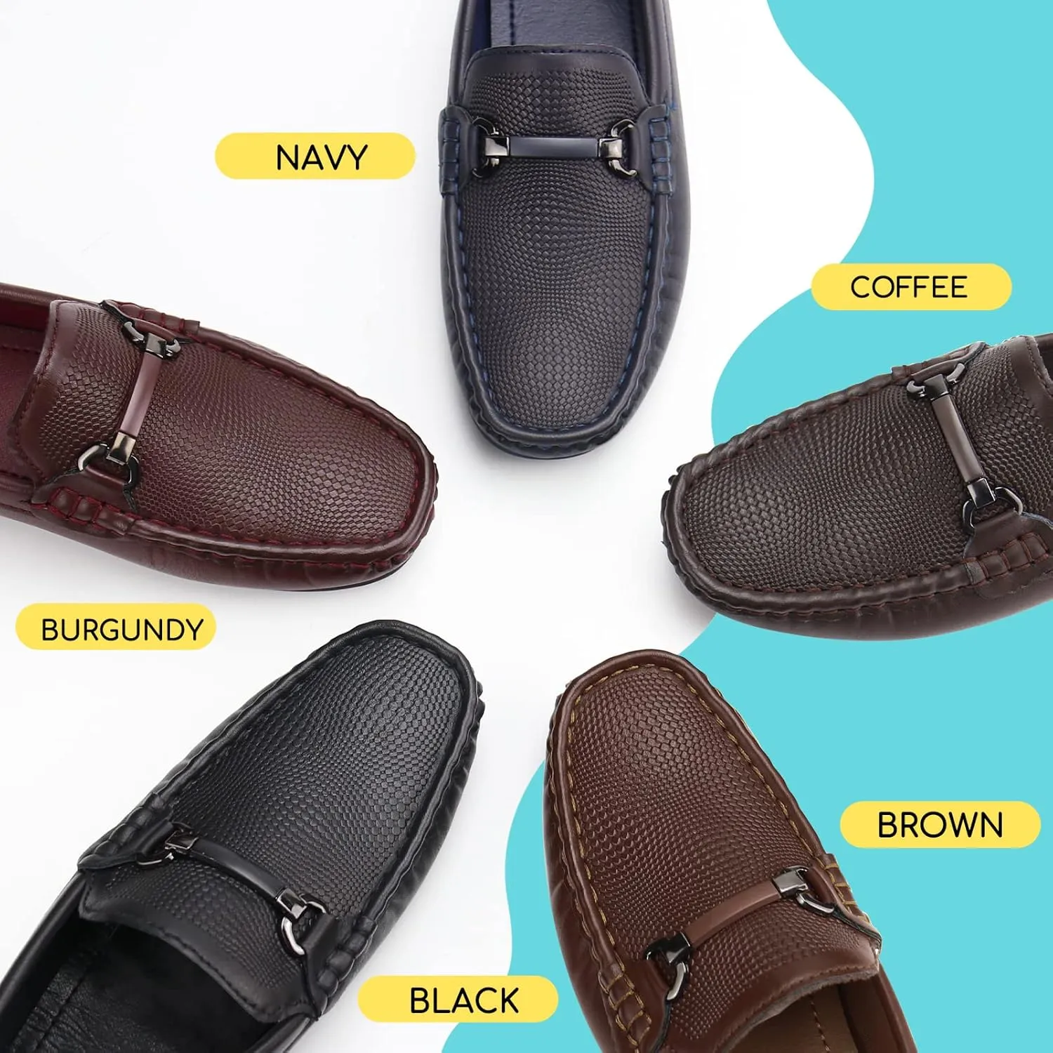 JABASIC Kids Penny Loafer Casual Slip-On Moccasin Flats Boys Dress Shoes
