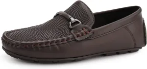 JABASIC Kids Penny Loafer Casual Slip-On Moccasin Flats Boys Dress Shoes
