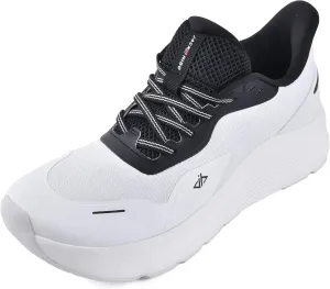 JACKSHIBO Mens Slip in Hands Free Shoes Wide Toe Box Slip On Walking Running Tennis Athletic Sneakers Arch Support Plantar Fasciitis Orthopedic Shoes with Metatarsal Pads Cushion Thick Zero Drop Sole